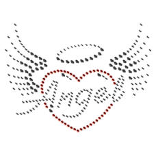 1025-RS Angel Winged Heart