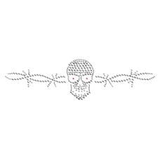 1033-RS Skull Barbed Wire