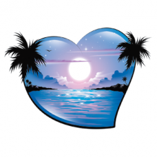 2087 Beach Heart 1 8.75x6