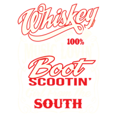 2196 Whiskey Drinkin Music Lovin Boot Scootin Girl From The South 8.5x11.5 