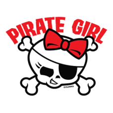 2228 Pirate Girl 6.75x5.25 