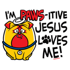 2246 Im Pawsitive Jesus Loves Me 6.75x5.25 